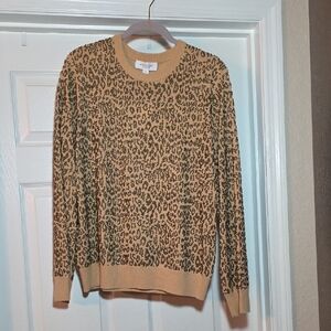 Michael Kors Cashmere Beaded Sweater - Color Tan, Size XL